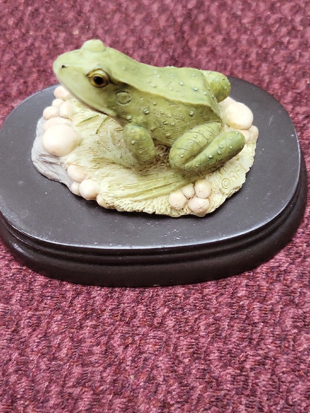 Vintage Regency Fine Arts Green Frog Décor Figurine